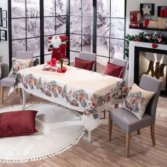 Χριστουγενιάτικο Τραπεζομάντηλο Strassen - 140x140cm Teoran Home