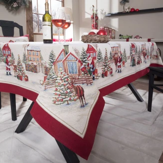 Χριστουγενιάτικο Τραπεζομάντηλο Wells - 140x140cm Teoran Home