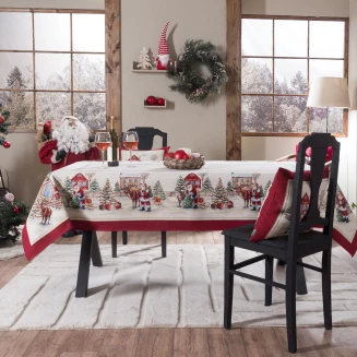 Χριστουγενιάτικο Τραπεζομάντηλο Wells - 140x140cm Teoran Home