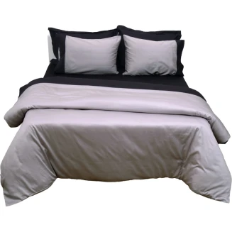 Πάπλωμα Δύο Όψεων Υπέρδιπλο 220x240 Luxury Bicolour Grey-Black Anna Riska