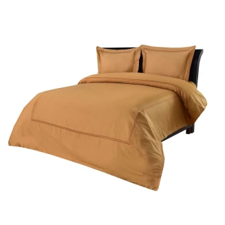 Σετ Παπλωματοθήκη Υπέρδιπλή 220x240 Satin Embroidered Classico 2-Cinammon Anna Riska