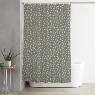 Κουρτίνα Μπάνιου 180x180 Viopros Κρούζ Γκρί