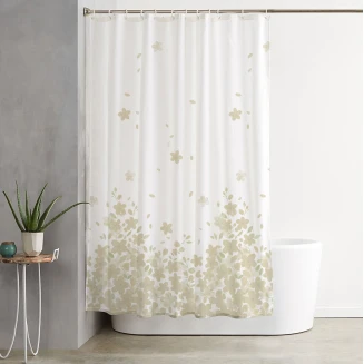 Κουρτίνα Μπάνιου 180x180 Viopros Μπάρι Λευκό