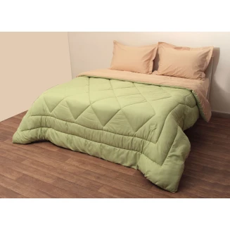 Πάπλωμα Δίχρωμο Υπέρδιπλο 220x240 Microfiber Πράσινο-Μπέζ Viopros