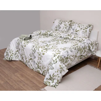 Σετ Πάπλωμα Υπέρδιπλο 220x240 Όλιβ Λευκό Viopros