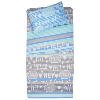 Πάπλωμα Σετ Κούνιας 110x150 Viopros Μόργκαν Σιέλ