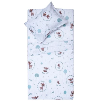 Πάπλωμα Κούνιας 120x160 Viopros Μπάμπι Λευκό