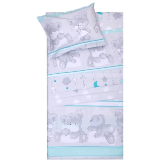 Παπλωματοθήκη Σετ Κούνιας 120x160 Viopros Φρέντυ Γκρί