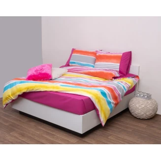 Σετ Πάπλωμα Υπέρδιπλο 220x240 Τέμπερα Πορτοκαλί Viopros