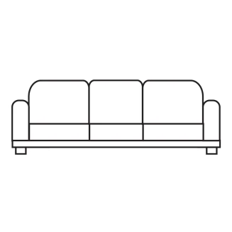 Ελαστικό Κάλυμμα Τριθέσιου Καναπέ Mc Decor Waves Μπλε