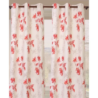 Κουρτίνα Με Κρίκους 140x265 Mc Decor Aurea Red