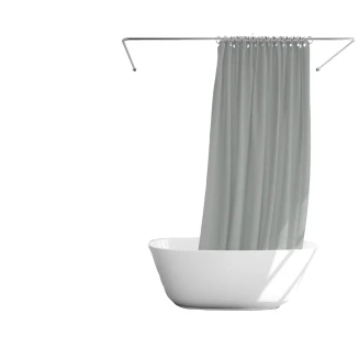 Κουρτίνα Μπάνιου 180x200 Mc Decor Classic Γκρί