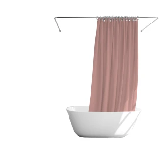 Κουρτίνα Μπάνιου 240x200 Mc Decor Classic Ρόζ