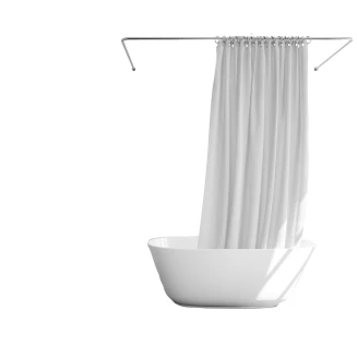 Κουρτίνα Μπάνιου 240x200 Mc Decor Classic Λευκή