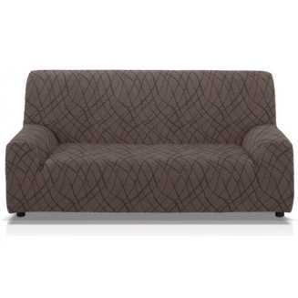 Ελαστικό Κάλυμμα Διθέσιου Καναπέ Waves Γκρι - MCDECOR 130x170