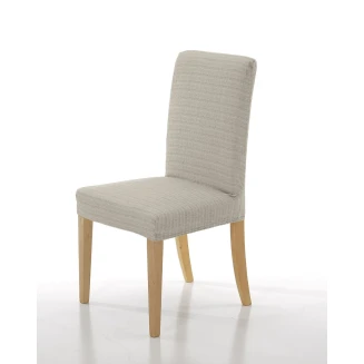 Σετ (2 Τμχ) Ελαστικά Καλύμματα Καρεκλών Με Πλάτη Mc Decor Akari Εκρού