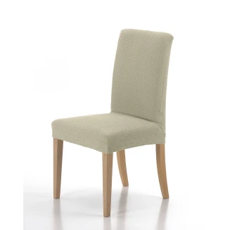 Σετ (2 Τμχ) Ελαστικά Καλύμματα Καρεκλών Με Πλάτη Mc Decor Edir Μπέζ