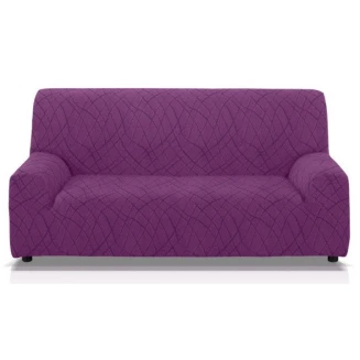 Ελαστικό Κάλυμμα Τετραθέσιου Καναπέ Mc Decor Waves Μωβ