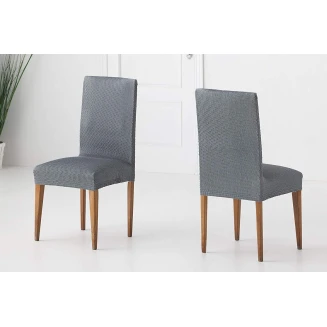 Σετ (2 Τμχ) Ελαστικά Καλύμματα Καρεκλών Με Πλάτη Mc Decor Tunez Γκρί
