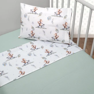 Κουβέρτα Καλοκαιρινή Κούνιας 100x140 Oliver Baby Διπλής Όψης Ζέρσευ Design 423