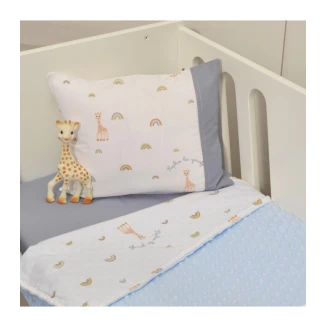 Κουβέρτα Κούνιας Διπλής Όψης 110x140 Sophie La Girafe Minky Σχ. 501