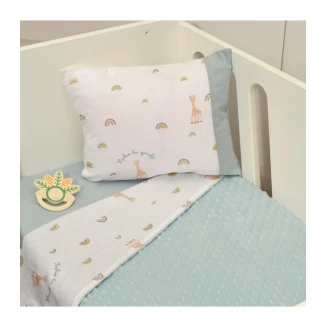 Κουβέρτα Κούνιας Διπλής Όψης 110x140 Sophie La Girafe Minky Σχ. 503