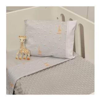 Κουβέρτα Κούνιας Διπλής Όψης 110x140 Sophie La Girafe Minky Σχ. 505