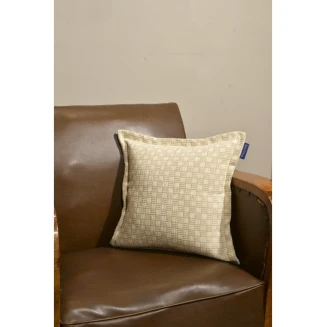 Μαξιλαροθήκη Διακοσμητική Σενίλ 43x43 Nautica Εκρού Καρρώ