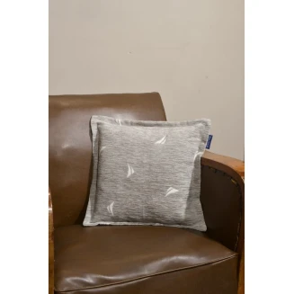 Μαξιλαροθήκη Διακοσμητική Σενίλ 43x43 Nautica Γκρι Logo