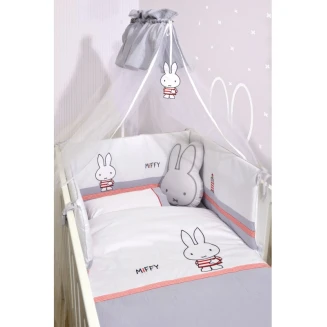 Σετ Προίκα Κούνιας 9 Τεμαχίων Miffy Σχ. 65 Γκρι