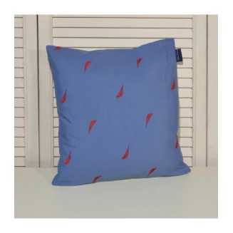 Μαξιλαροθήκη Διακοσμητική Λονέτα Κεντητή 40x40 Nautica Σχ. 222 Μπλε-Κόκκινο