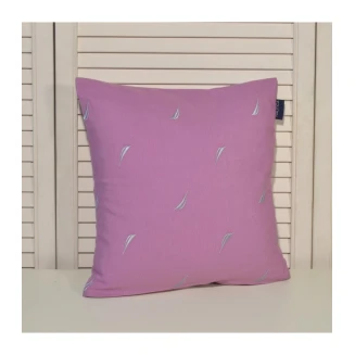 Μαξιλαροθήκη Διακοσμητική Λονέτα Κεντητή 40x40 Nautica Σχ. 223 Λιλά-Γκρί