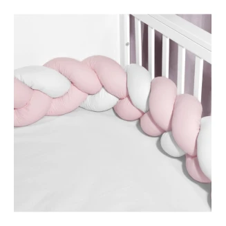 Πάντα Πλεξούδα Τριπλής πλέξης 20x200 Oliver Baby Σχ. 3120 Λευκή-Ροζ