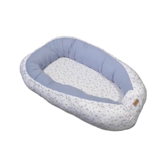 Φωλία Διπλής Όψης-Πλεκτό 75x110 Oliver Baby Σχ. 401 Μπλέ