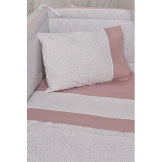 Σεντόνια Σετ  Κούνιας 3 Τεμαχίων 110x170 Oliver Baby Σχ. 402 Σάπιο Μήλο