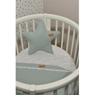 Κουβέρτα Πικέ Αγκαλίας Διπλής Όψης 75x95 Oliver Baby  Σχ. 403 Μέντα