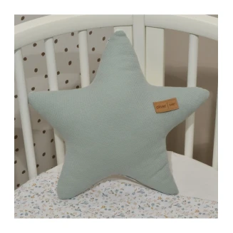 Μαξιλάρι Διακοσμητικό  Διπλής Όψης 37x37 Oliver Baby Σχ. 403 Αστέρι Μέντα