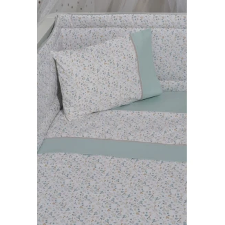 Σεντόνια Σετ  Κούνιας 3 Τεμαχίων 110x170 Oliver Baby Σχ. 403 Μέντα