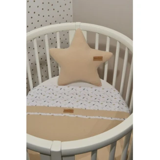 Κουβέρτα Πικέ Αγκαλίας Διπλής Όψης 75x95 Oliver Baby  Σχ. 404 Μπεζ