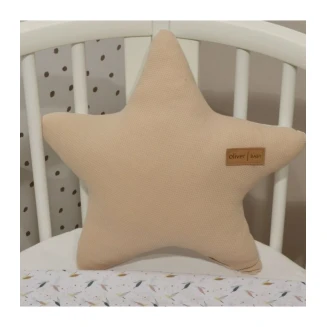 Μαξιλάρι Διακοσμητικό  Διπλής Όψης 37x37 Oliver Baby Σχ. 404 Αστέρι Μπεζ