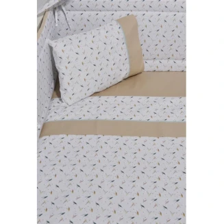 Σεντόνια Σετ  Κούνιας 3 Τεμαχίων 110x170 Oliver Baby Σχ. 404 Μπεζ