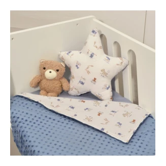 Κουβέρτα Αγκαλιάς Διπλής Όψης 75x95 Oliver Baby Minky Σχ. 414 Ραφ