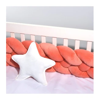 Πάντα Πλεξούδα Βελουτέ Tετραπλή 24x200 Oliver Baby Σχ. 9060 Κοραλί