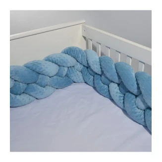 Πάντα Πλεξούδα Ανάγλυφη Βελουτέ Tετραπλή 24x200 Oliver Baby Σχ. 9270 Μέντα Σκούρο