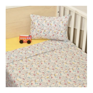 Σεντόνια Σετ  Κούνιας 3 Τεμαχίων 110x160 Oliver Baby Σχ. 214