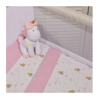 Σεντόνια Σετ Λίκνου 110x170 Oliver Baby Σχ. 412 Ροζ