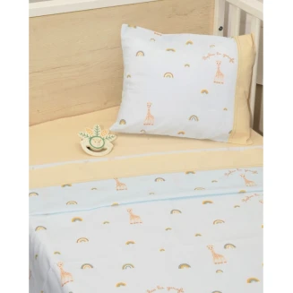Σεντόνια Σετ Κούνιας Με Λάστιχο 70x140+15 Sophie La Girafe Σχ. 504