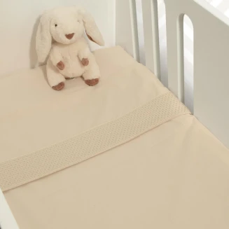 Σετ 2 Σεντόνια Λίκνου 75x110 Με Φάσα Πικέ Oliver Baby Des.454