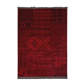 Κλασικό Χαλί Afgan 7675A D.Red Royal Carpet - 2(67X140)+1(67X220)