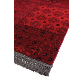 Κλασικό Χαλί Afgan 7675A D.Red Royal Carpet - 2(67X140)+1(67X220)